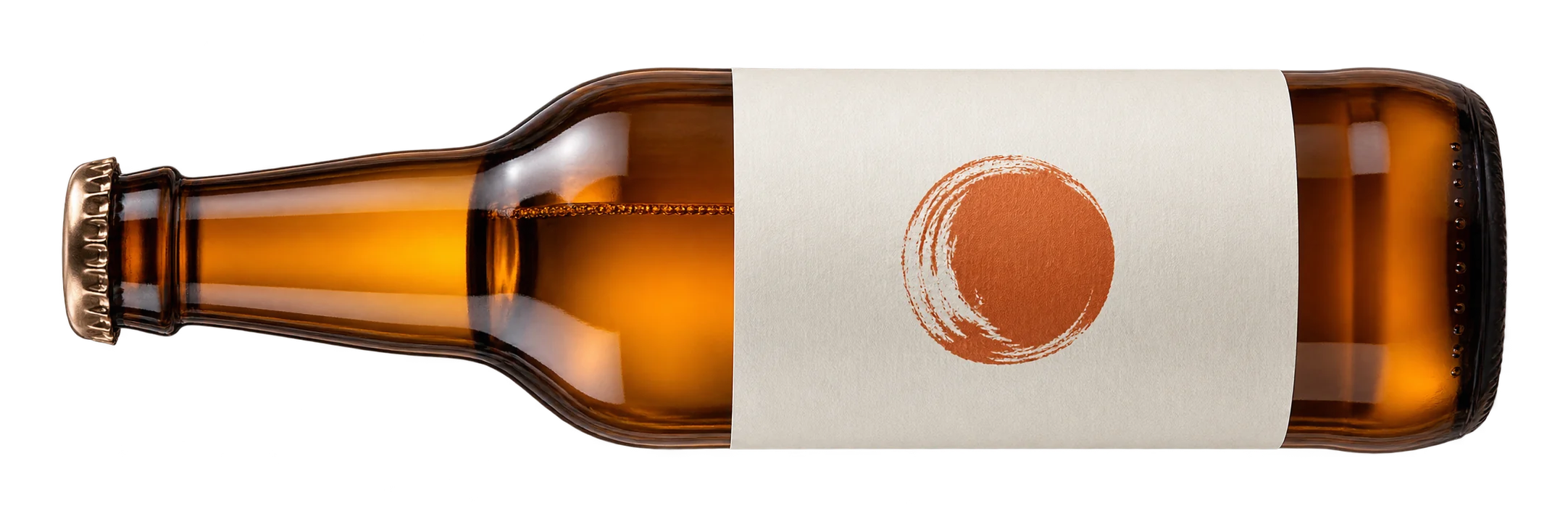 Bouteille de bière artisanale en verre ambré